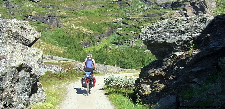 Norwegen mit dem Fahrrad: Radtour Voss - Mjøfjell - Upsete - Myrdal - (Rallarvegen)- Finse