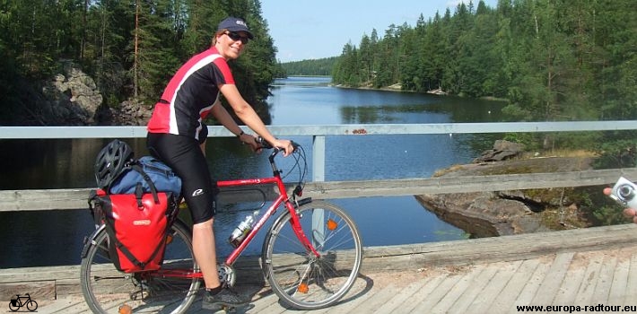 Mit dem Fahrrad durch Finnland: Radtour von Kouvola nach Lappenranta.