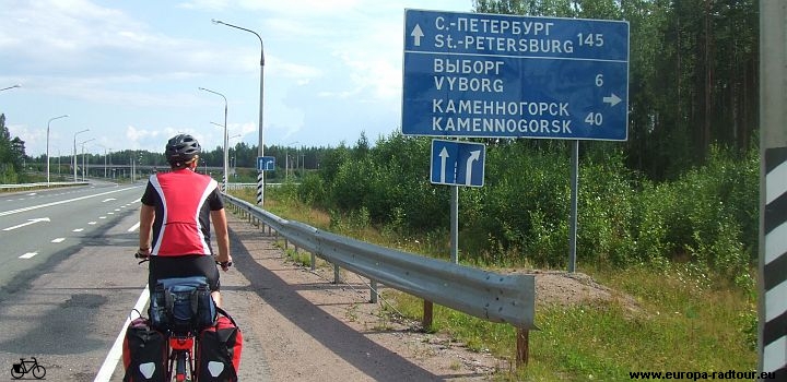 Mit dem Fahrrad durch Finnland: Radtour von Lappenranta entlang des Saimaa-Kanal nach Vyborg.